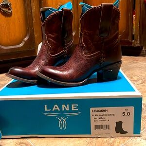 Lane Boots - Plain Jane Shortie - Size 5 - LB0359H